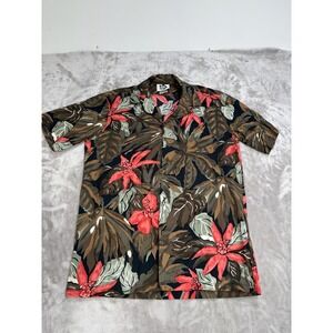 Hilo Hattie Hawaiian Shirt Mens Size Small Multicolor Floral Short Sleeve EUC